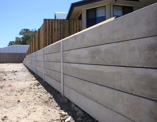 Maximising Space with a Slimline Concrete Sleeper Wall for a Residential Project