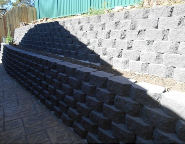 Dual-Tier Windsor Concrete Block Wall Installation in Southport, Gold Coast