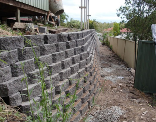 Diamond Block Retaining Wall Transformation in Gold Coast