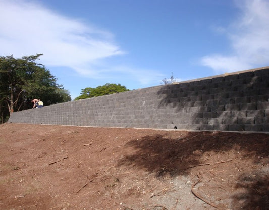 Diamond Concrete Block Retaining Wall Solution for Croquet Lawn in Exclusive Gold Coast Estate