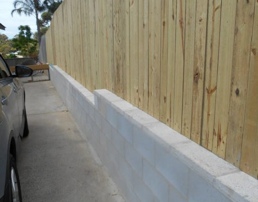 Besser Block Wall Replacement and Timber Fence Installation in Southport