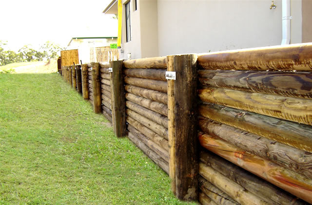 Pine Log Retaining Walls - Affordable and Natural Retaining Solutions