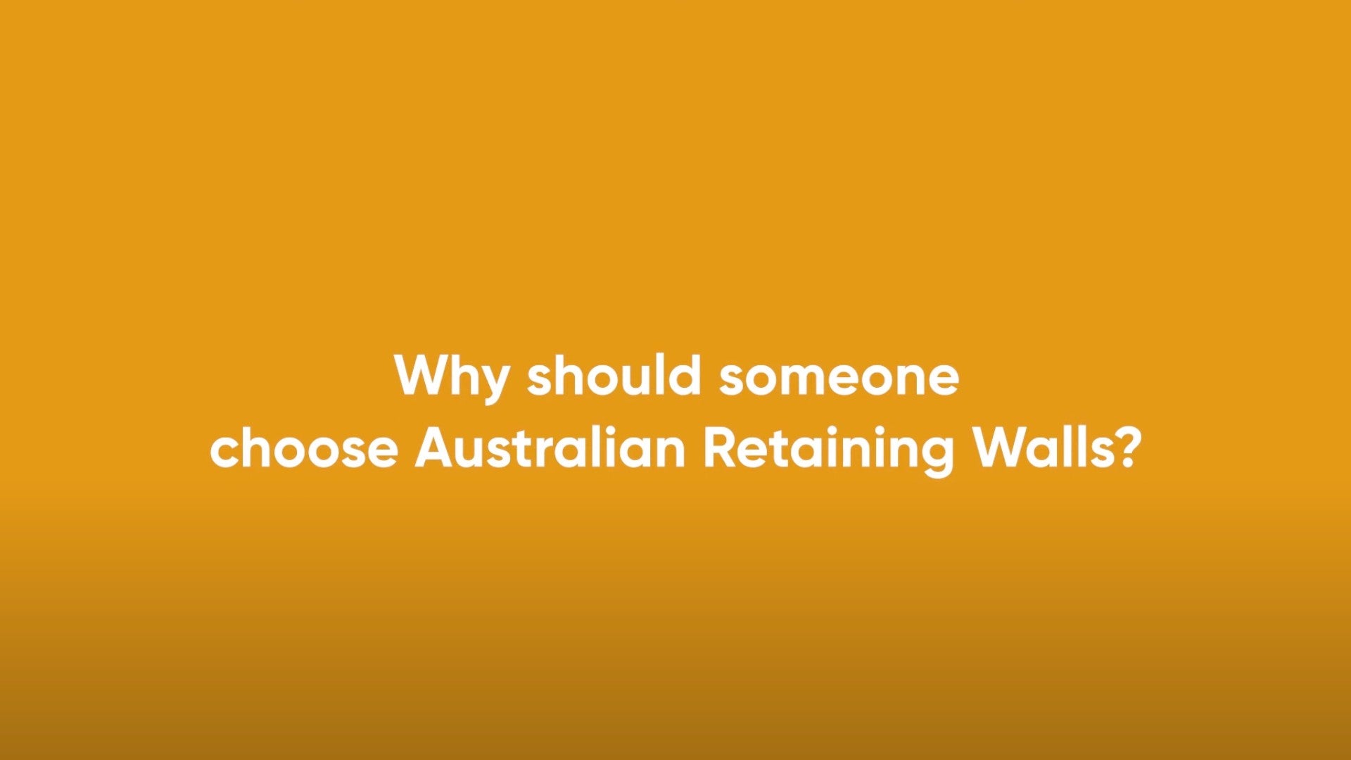 Load video: Australian Retaining Walls